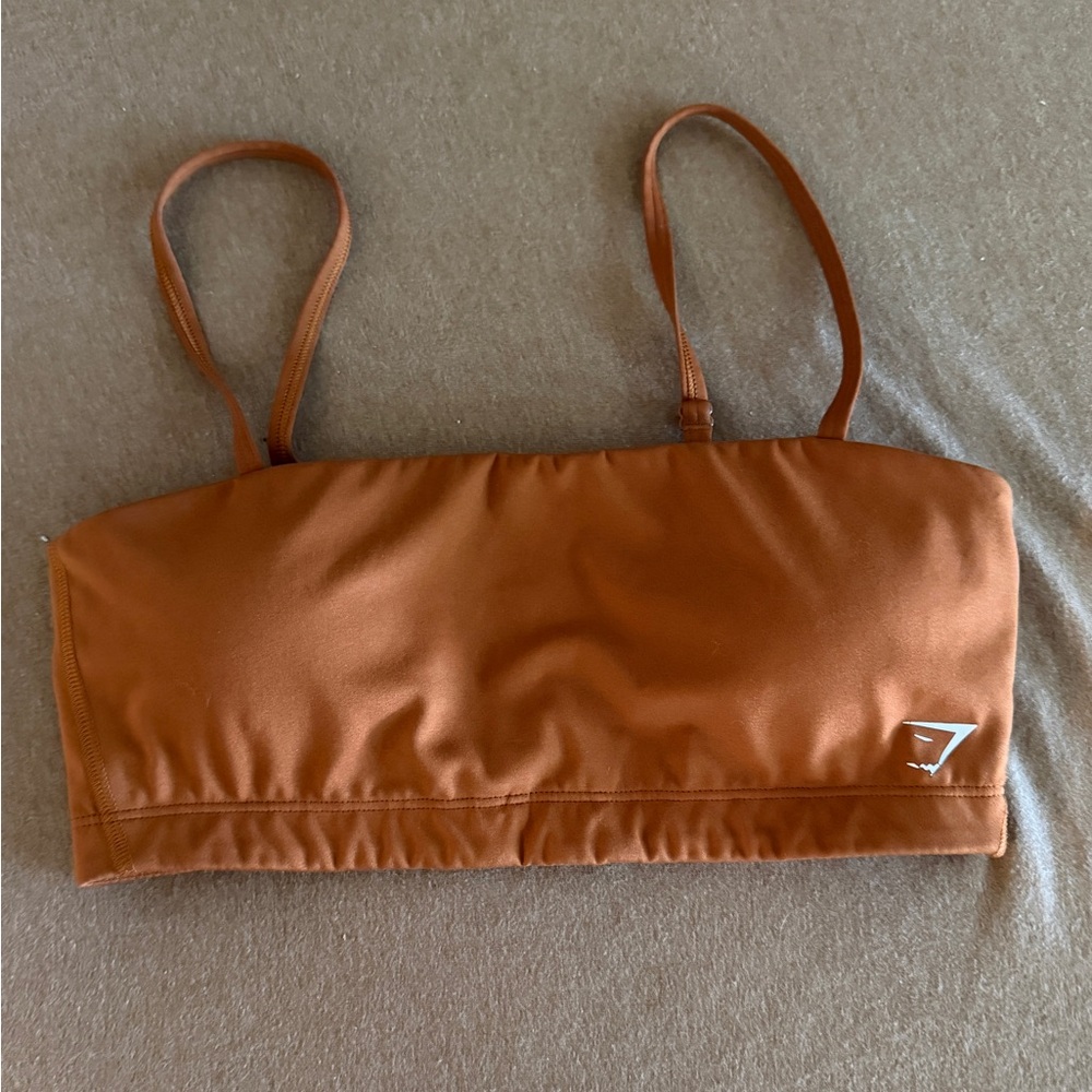 Gymshark Burnt Orange Slim-Strap Sports Bralette